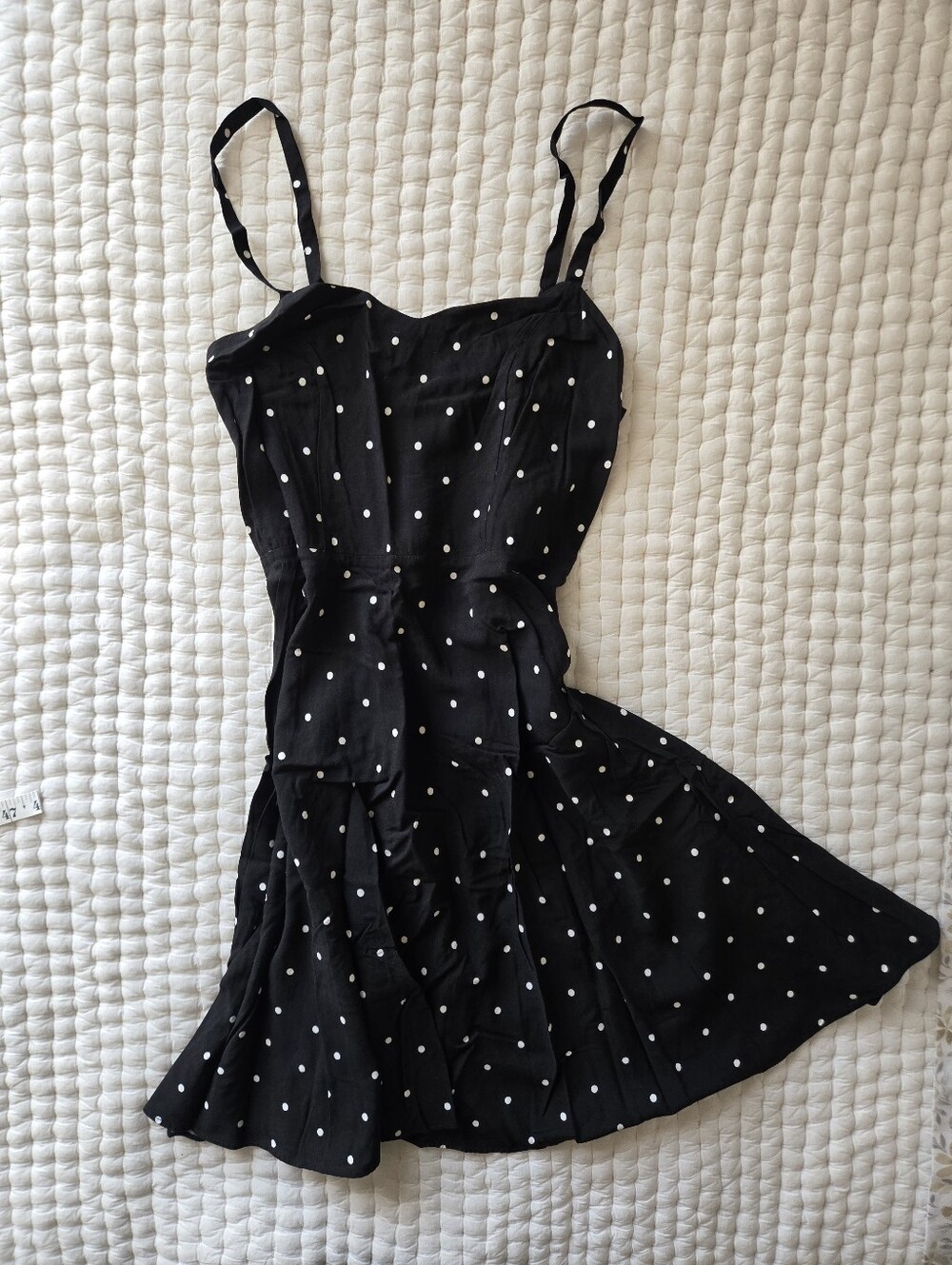 Old Navy Black Polka Dot Sundress with Adjustable Straps Size Small